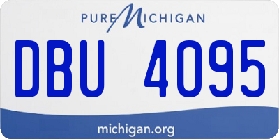 MI license plate DBU4095