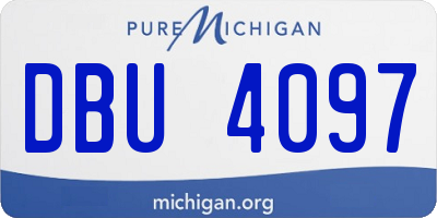 MI license plate DBU4097