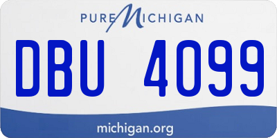 MI license plate DBU4099