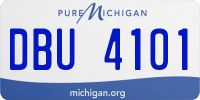 MI license plate DBU4101