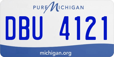 MI license plate DBU4121