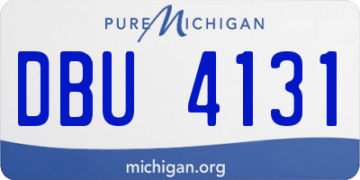 MI license plate DBU4131