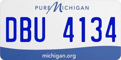 MI license plate DBU4134