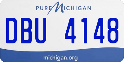 MI license plate DBU4148