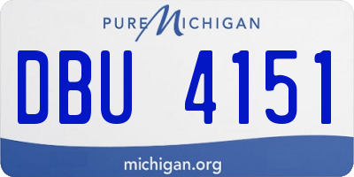 MI license plate DBU4151