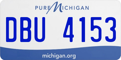 MI license plate DBU4153