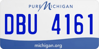 MI license plate DBU4161