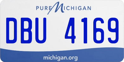 MI license plate DBU4169