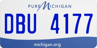 MI license plate DBU4177