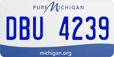 MI license plate DBU4239
