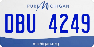 MI license plate DBU4249