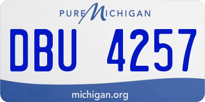 MI license plate DBU4257