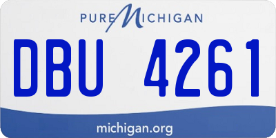 MI license plate DBU4261