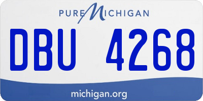 MI license plate DBU4268