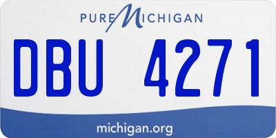 MI license plate DBU4271