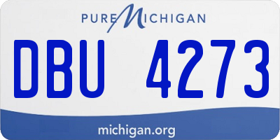 MI license plate DBU4273