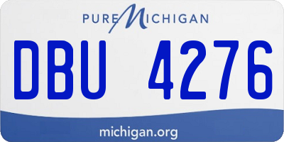 MI license plate DBU4276