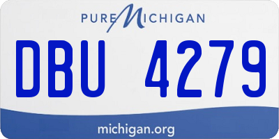 MI license plate DBU4279