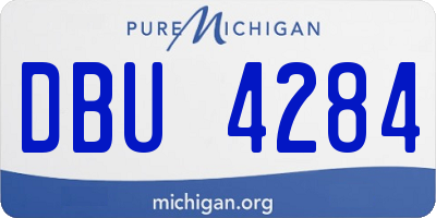 MI license plate DBU4284