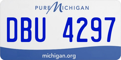 MI license plate DBU4297