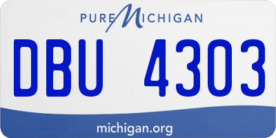 MI license plate DBU4303