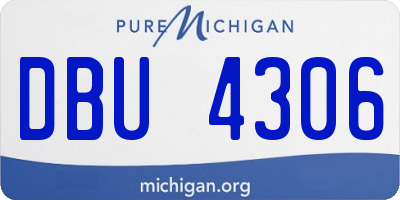 MI license plate DBU4306