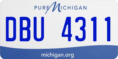 MI license plate DBU4311