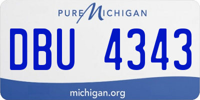 MI license plate DBU4343