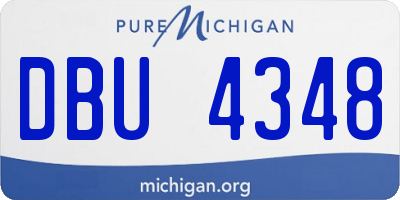 MI license plate DBU4348