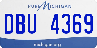 MI license plate DBU4369