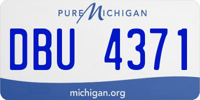 MI license plate DBU4371