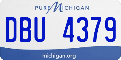 MI license plate DBU4379