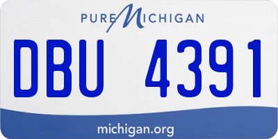 MI license plate DBU4391