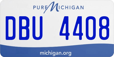 MI license plate DBU4408
