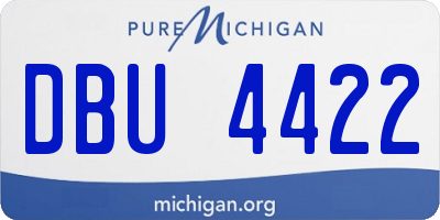 MI license plate DBU4422