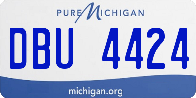 MI license plate DBU4424