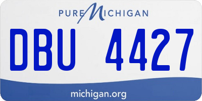 MI license plate DBU4427