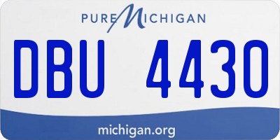 MI license plate DBU4430