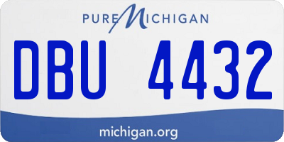 MI license plate DBU4432