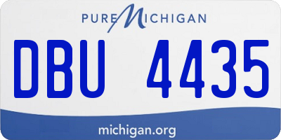 MI license plate DBU4435