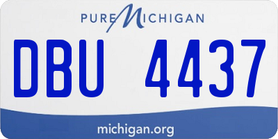 MI license plate DBU4437