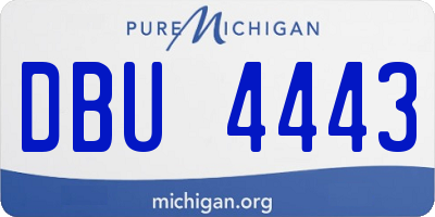 MI license plate DBU4443