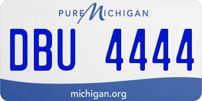 MI license plate DBU4444