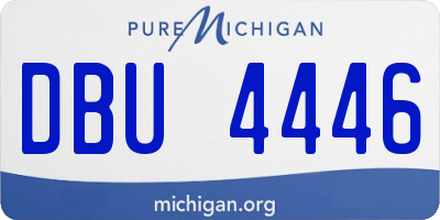 MI license plate DBU4446