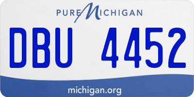 MI license plate DBU4452