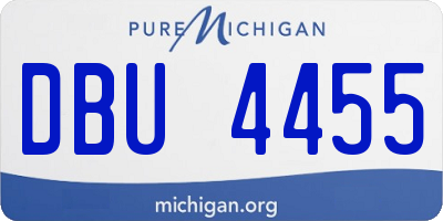 MI license plate DBU4455