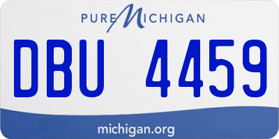 MI license plate DBU4459
