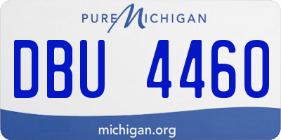 MI license plate DBU4460
