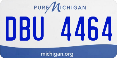 MI license plate DBU4464