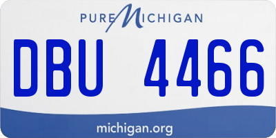 MI license plate DBU4466